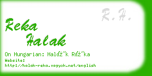 reka halak business card